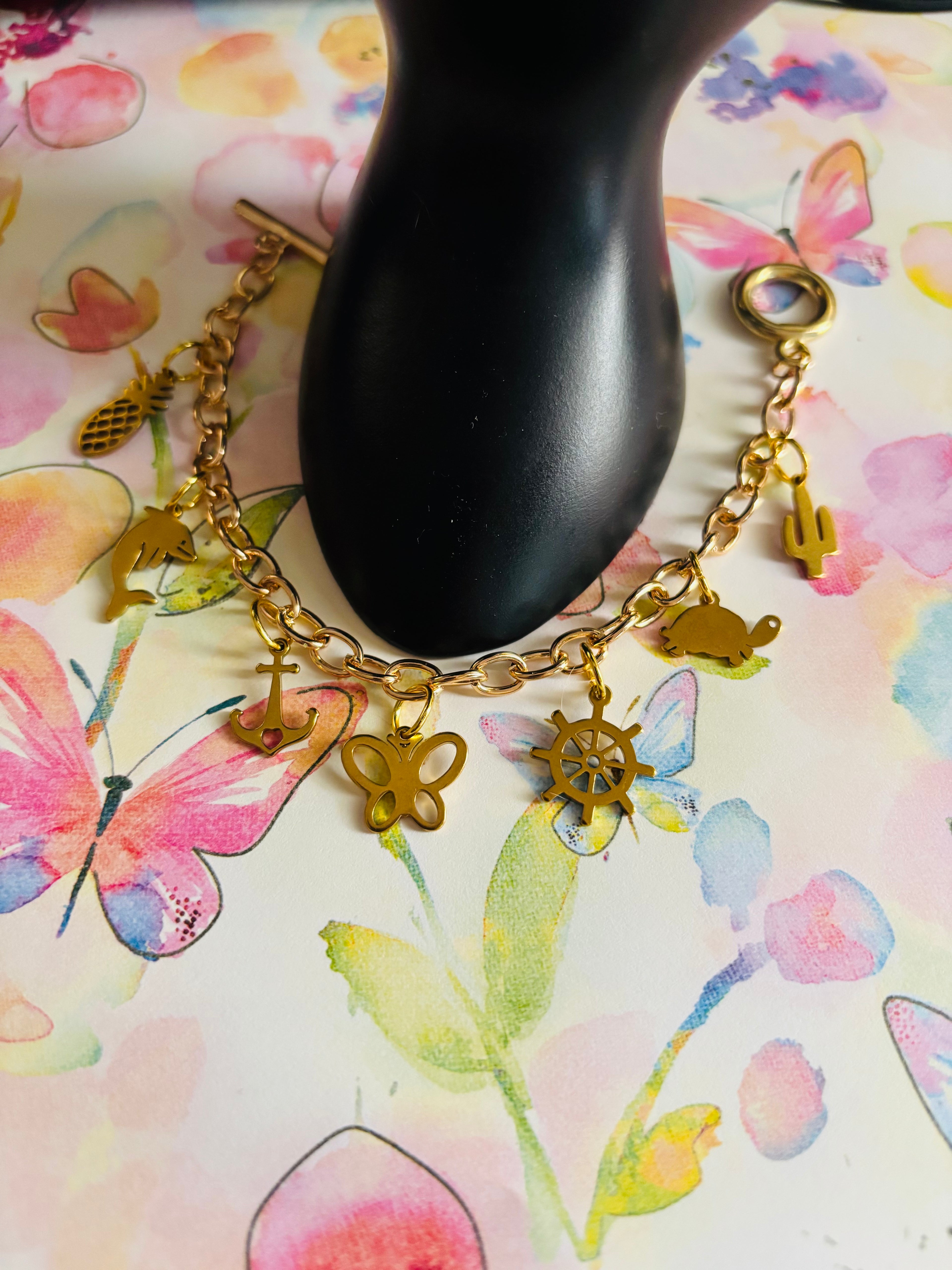 Gold Plated Stainless Steel Nature Life