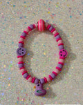 Purple Duck and Smiley Face Stretchable Bracelet