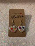 Evil Eye Heart Charm Protection Earrings