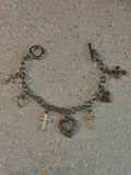 Alloy Chain Heart Cross