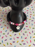 White Paw Print Charm