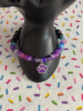 Purple Paw Print Charm