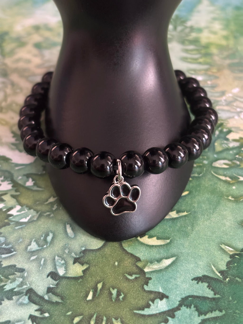 Black Paw Print Charm