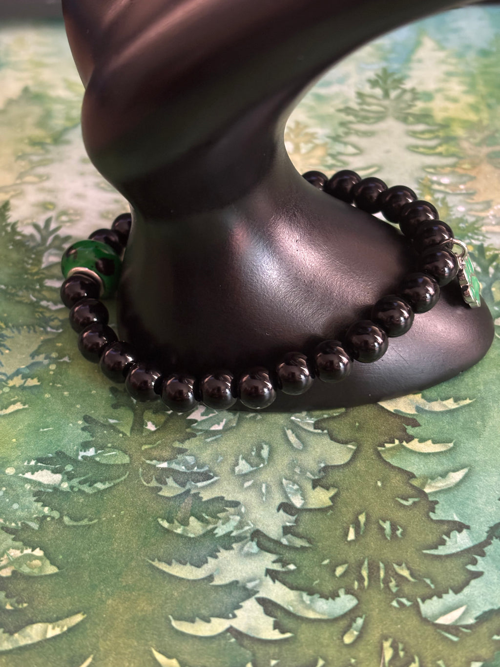 Green Paw Print Charm