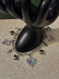 Stainless Steel Chain Sparkly Butterflies