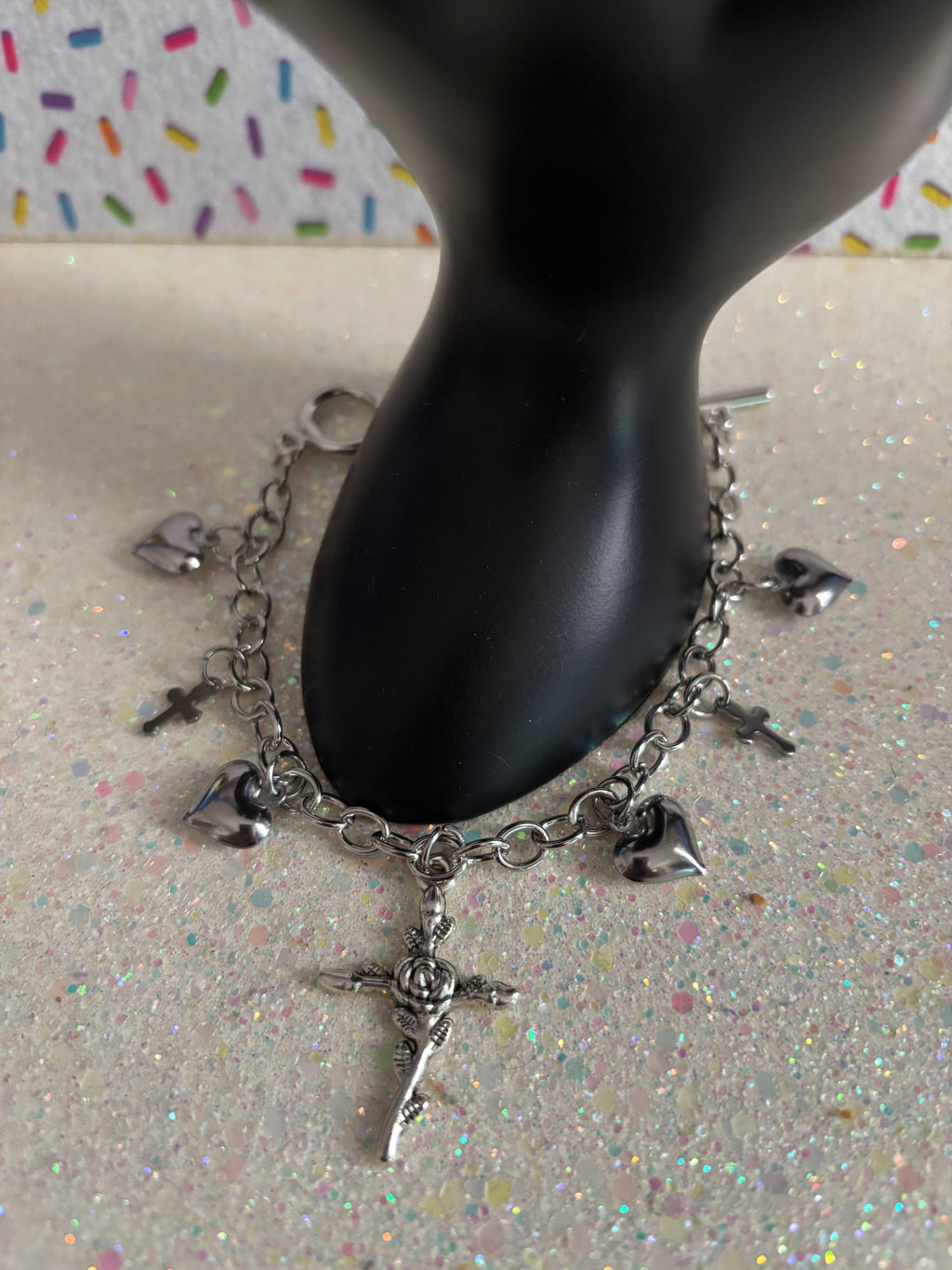 Stainless Steel Chain Crosses & Hearts