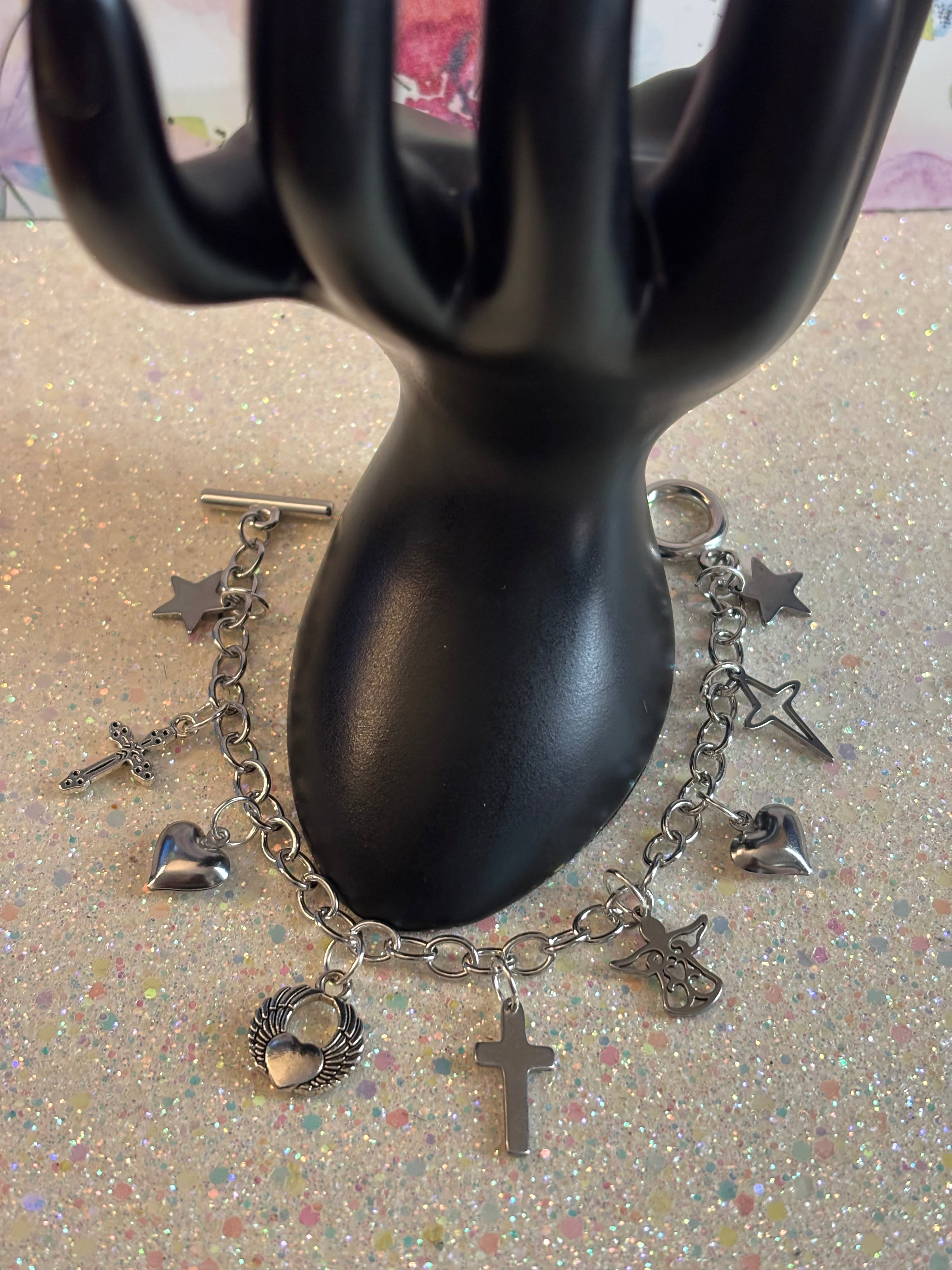 Silver Stainless Steel Miracles Bracelet