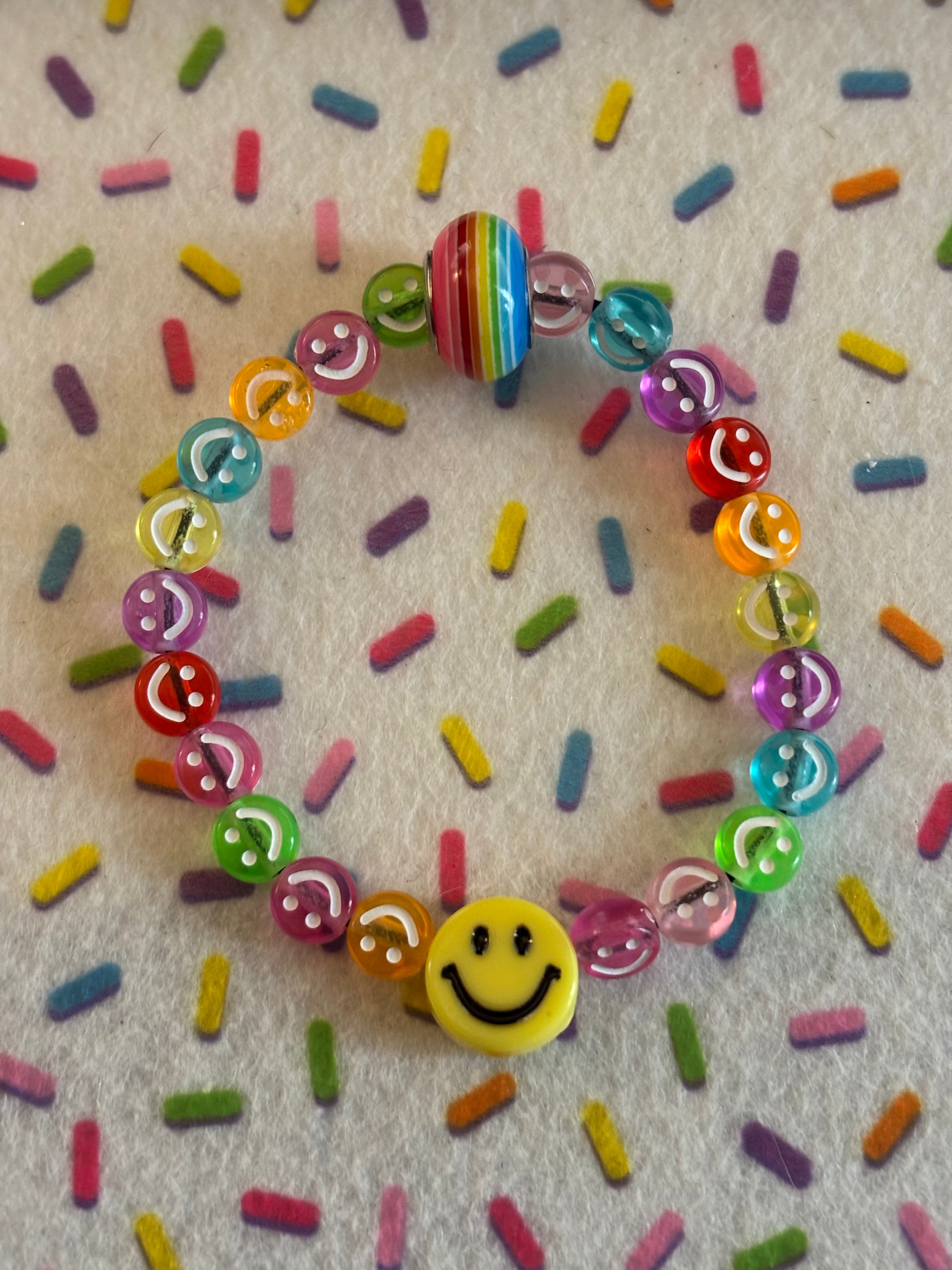 Kids Small Stretchable Bracelet Be Happy Theme