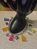 Silver Stainless Steel 3D Gummy Bear Charms