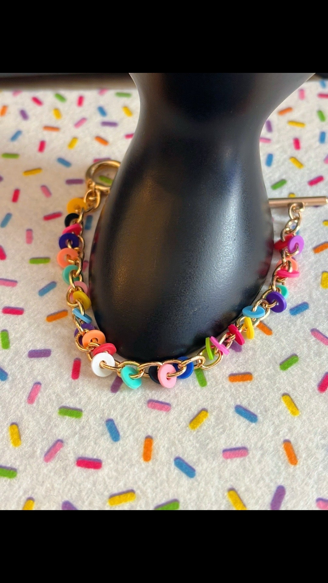 Funfetti Clay Stainless Steel Beaded Bracelet Theme