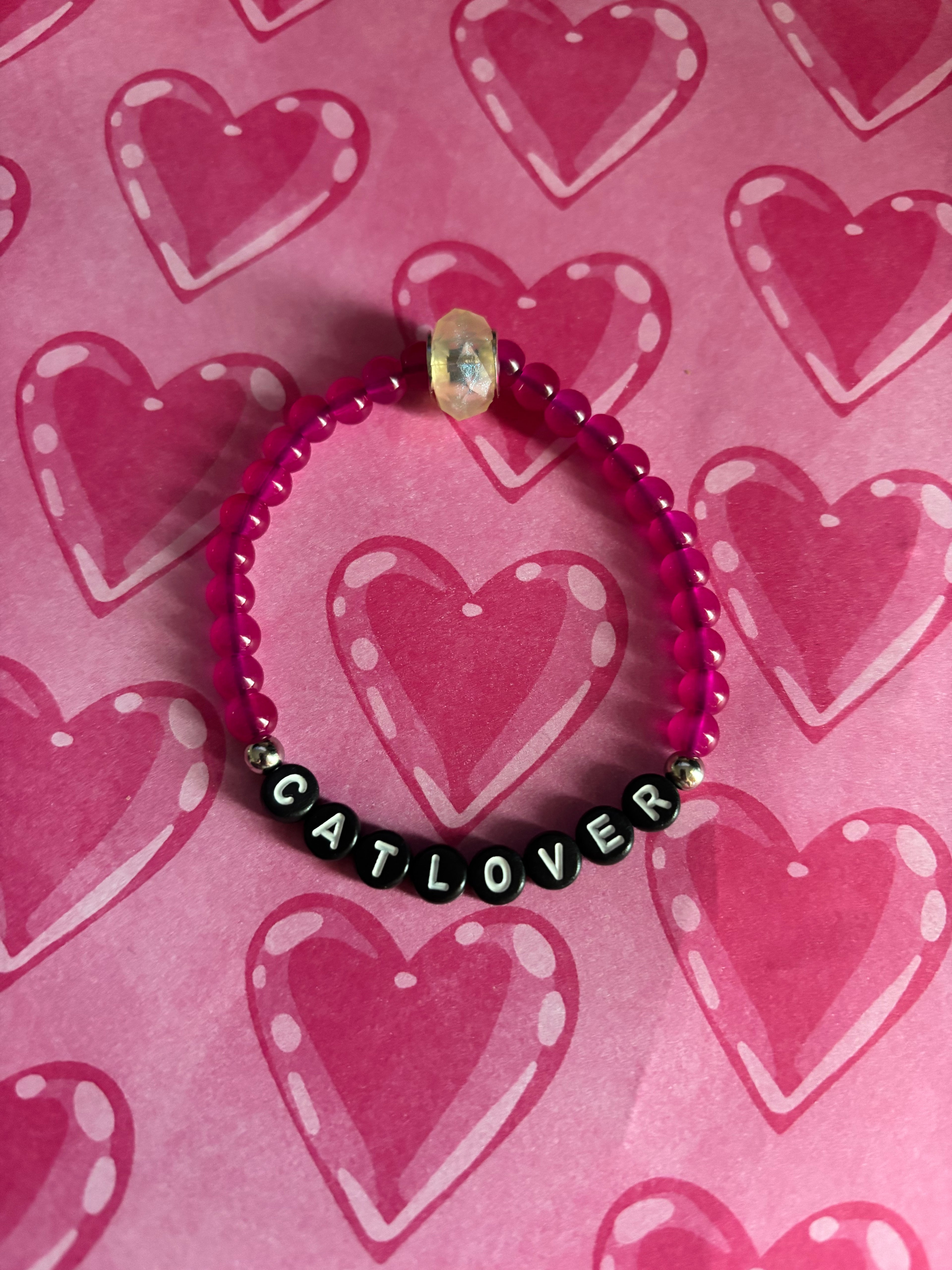 Stretchy Glass Beaded- Cat Lover Bracelet