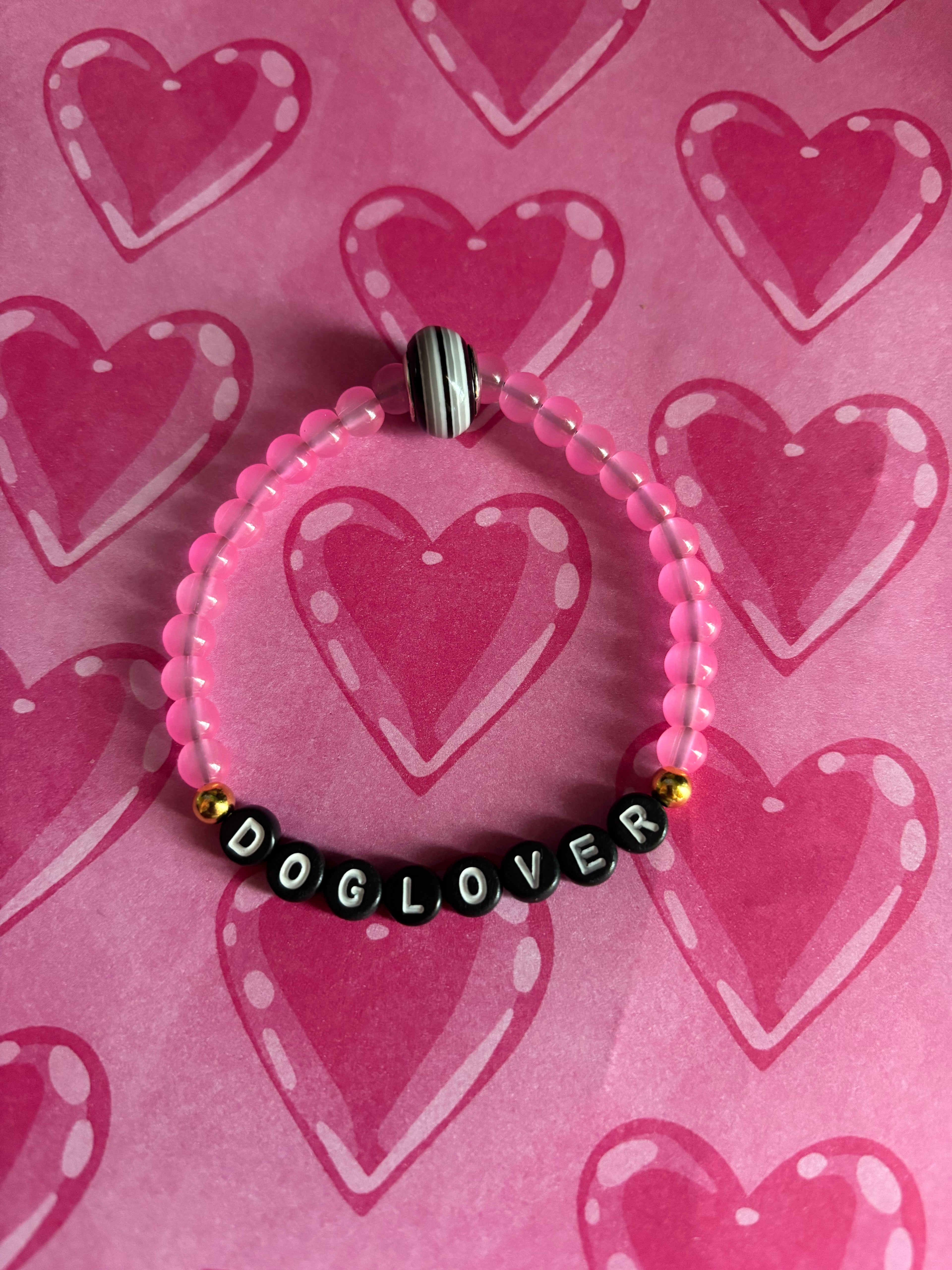 Stretchy Glass Beaded- Dog Lover Bracelet
