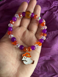 Stretchy Glass Beaded- Cute Ghost Witch on its Broom