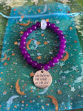 Stretchy Glass Beaded- “She Believed She Could So She Did” Charm