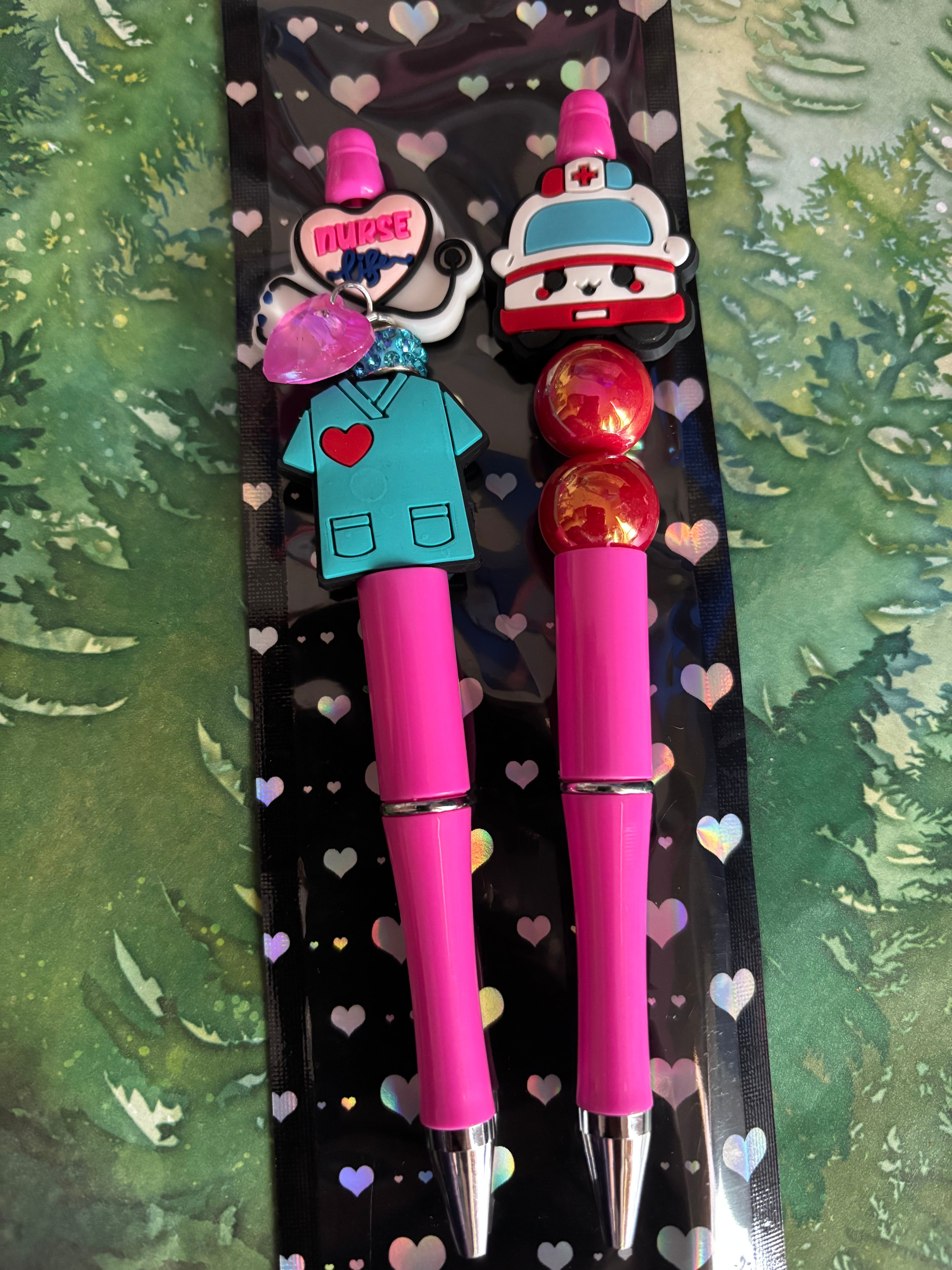2 Pink Pens- Nurse and Healthcare