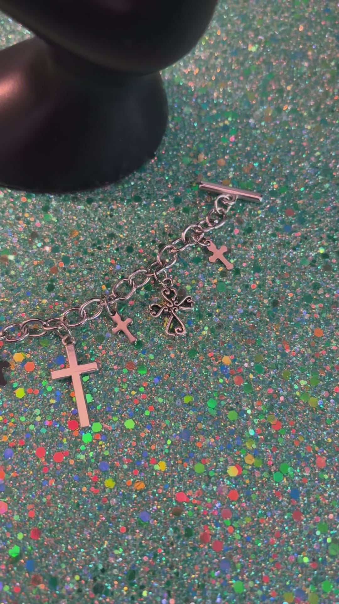 Butterfly Charm and Crosses